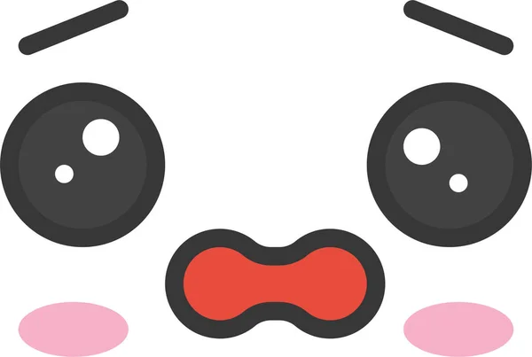 Emoji Emoticon Känslomässig Ikon Fylld Kontur Stil — Stock vektor