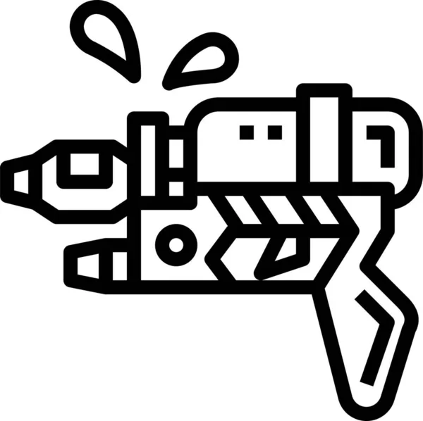Pistola Infantil Icono Verano Categoría Guerra Militar — Vector de stock