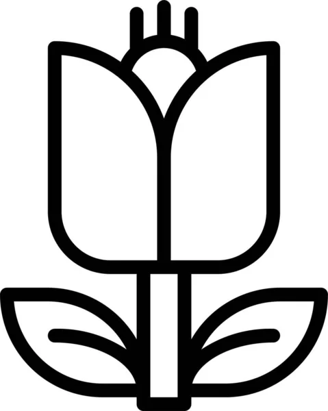 Botanic Flower Gardening Icon Outline Style — Wektor stockowy