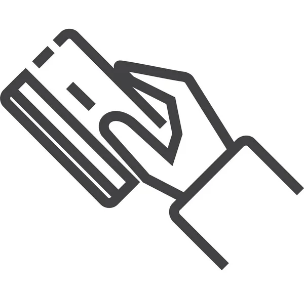 Card Payment Currency Icon Outline Style — Wektor stockowy