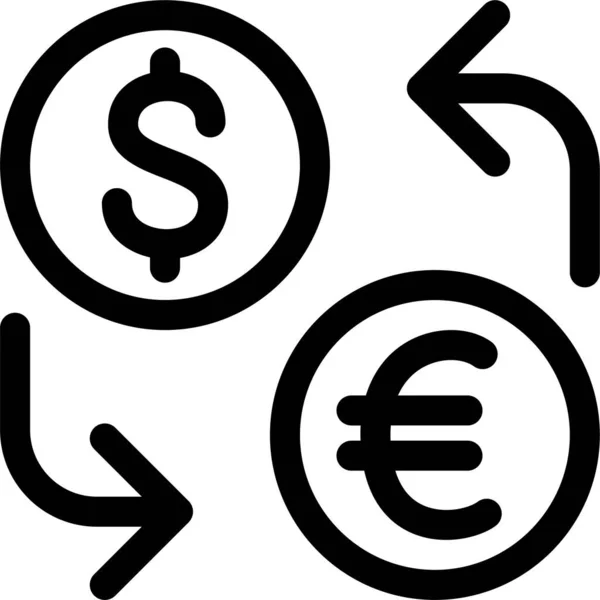 Készpénz Valuta Dollár Ikon Vázlatos Stílusban — Stock Vector