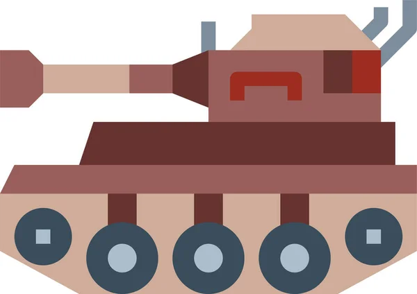 Icono Transporte Tanque Militar — Vector de stock