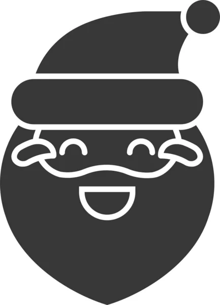 Avartar Emoji Lachsymbol Solidem Stil — Stockvektor