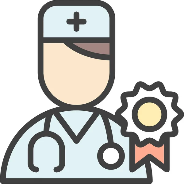 Ícone Médico Médico Certificado — Vetor de Stock