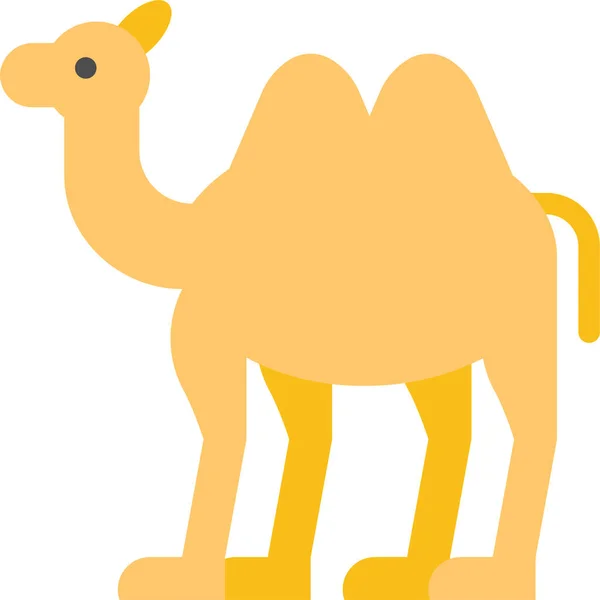 Abrahamic Animal Camel Icon Flat Style — Wektor stockowy