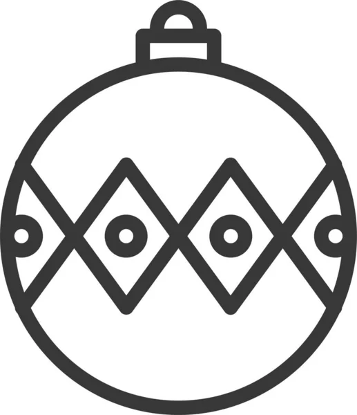 Икона Рождества Стиле Очертаний — стоковый вектор