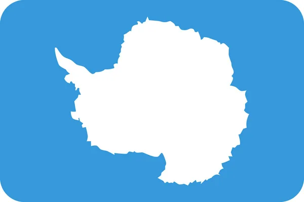 Значок Прапора Кантрі Антарктиди Плоскому Стилі — стоковий вектор