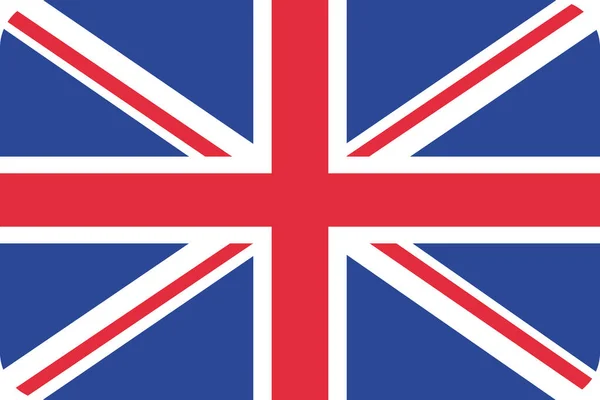 Ícone Bandeira Britânica Britânica Estilo Plano —  Vetores de Stock