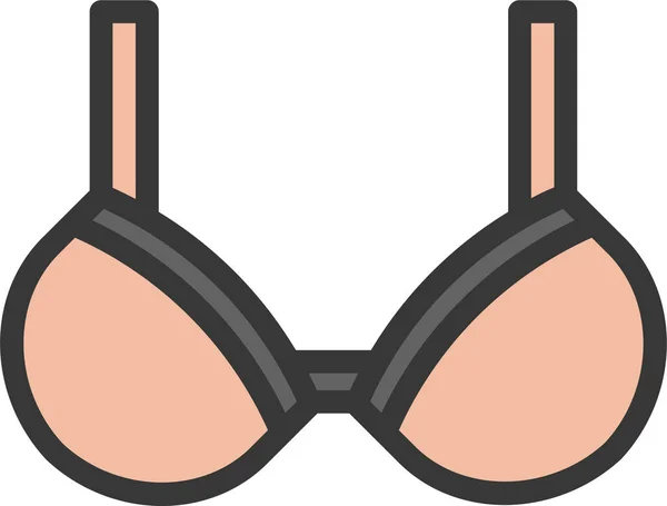 填充型胸罩服装时尚图标 轮廓型 — 图库矢量图片