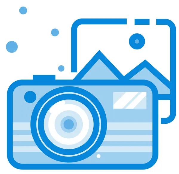 Graphic Image Photography Icon Filled Outline Style — Stock vektor