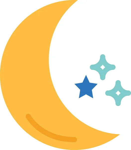 Astronomía Noche Luna Icono Categoría Alimentos Bebidas — Archivo Imágenes Vectoriales