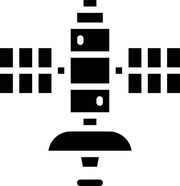 Значок Супутникового Язку Антени Суцільному Стилі — стоковий вектор