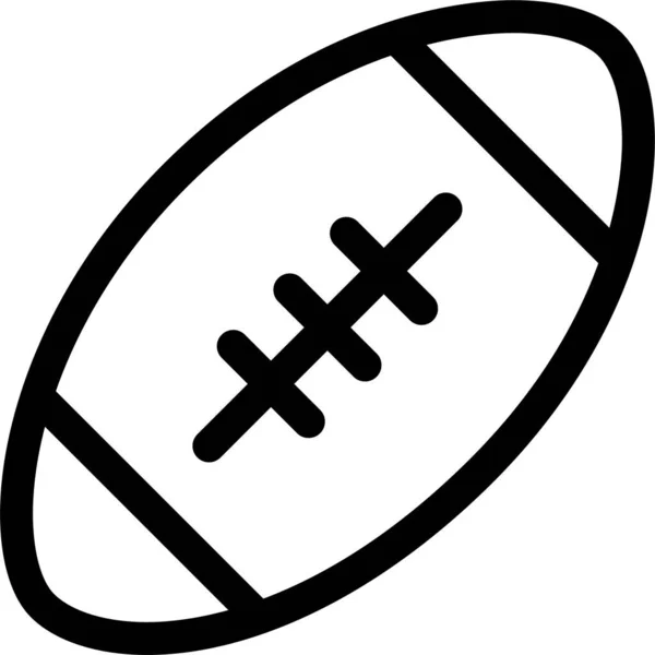 American Ball Football Ikone Outline Stil — Stockvektor