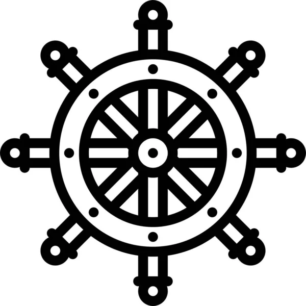 Иконка Рулевого Колеса Летней Категории — стоковый вектор