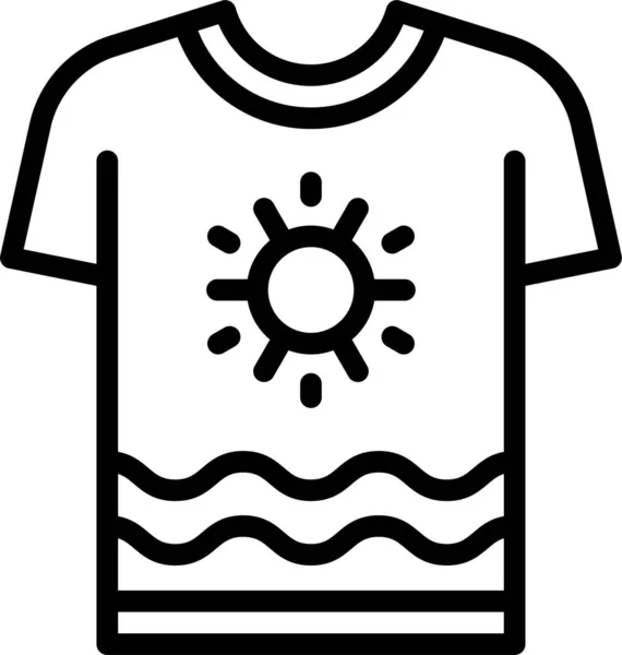 Fashion Shirt Summer Icon Summer Category — Stock Vector