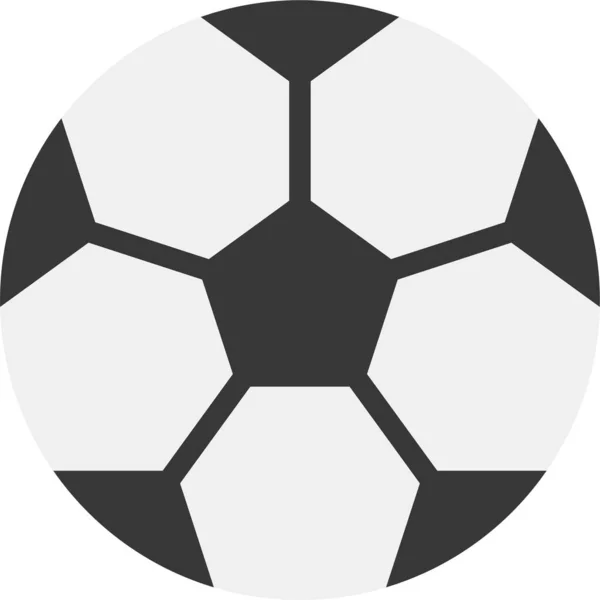 Ball Football Ball Soccer Icon Flat Style — Stockvector