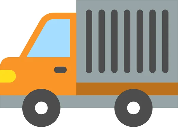 Container Truck Traffic Transportation Icon Flat Style — Stock Vector