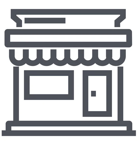 Magasin Ecommerce Boutique Icône Dans Style Contour — Image vectorielle