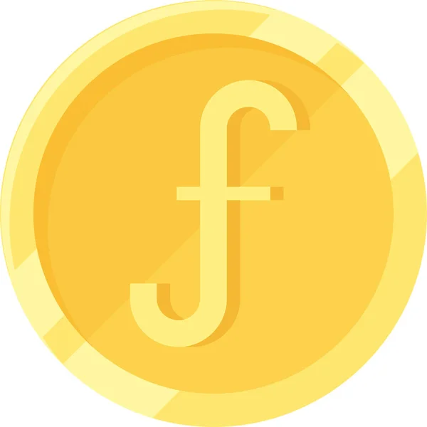 Aruban Florin Florin Niederländische Antillean Gulden Icon — Stockvektor