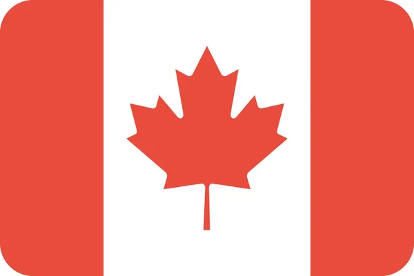Canada Canadiense Icono Del País Estilo Plano — Archivo Imágenes Vectoriales