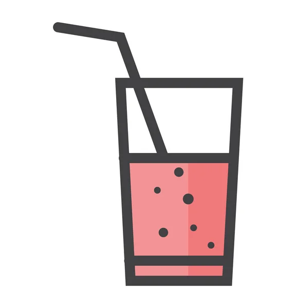 Cool Fresh Juce Icon Filled Outline Style —  Vetores de Stock