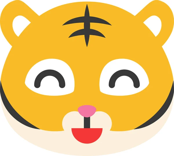 Tier Emoji Symbol Flachen Stil — Stockvektor