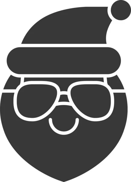 Avartar Emoji Glasses Icon Solid Style — Stock vektor