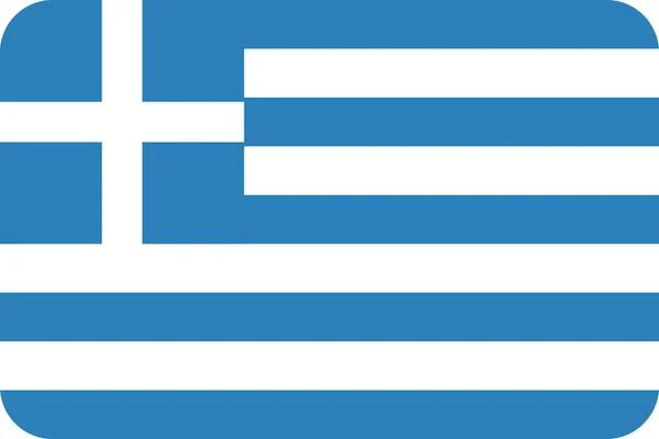 Bandeira País Ícone Greece Estilo Plano — Vetor de Stock