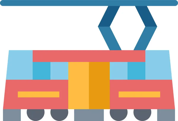 Icône Tramway Câble Dans Style Plat — Image vectorielle