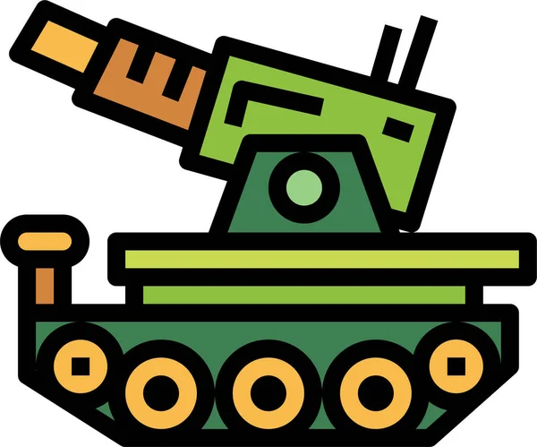 Icono Transporte Tanque Militar — Vector de stock