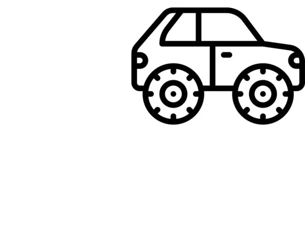 Transport Vehicle Four Wheels Icon Outline Style — Stockvector
