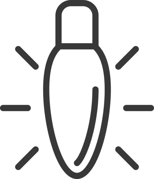 Christmas Light Lightbulb Icon Outline Style — Stock vektor