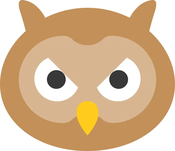 Animal Bird Face Icon Flat Style — Stockový vektor