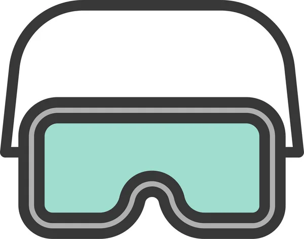 Chemistry Equipment Glasses Icon Filled Outline Style — Stockový vektor