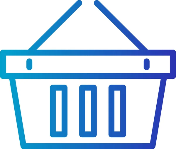 Shop Shopping Basket Icon Outline Style —  Vetores de Stock