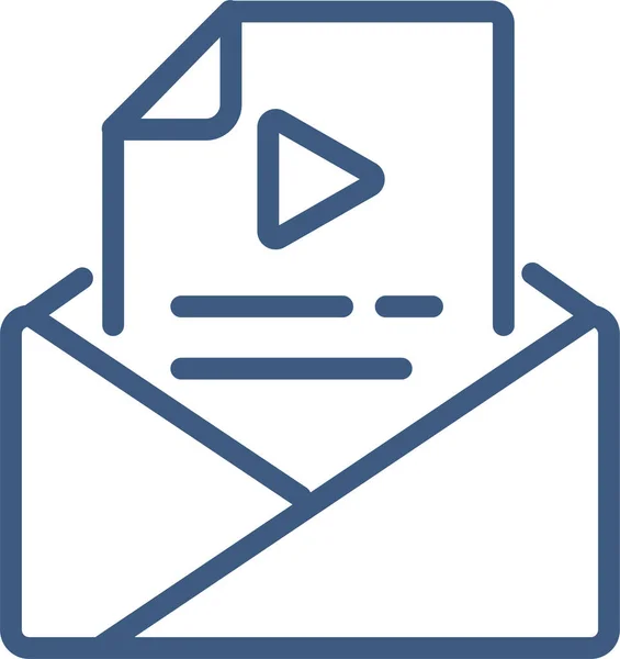 Ikona Komunikace Email Emailmarketing — Stockový vektor