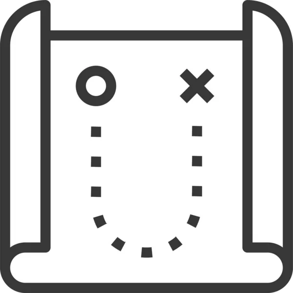 Lageplan Symbol Umrissen — Stockvektor