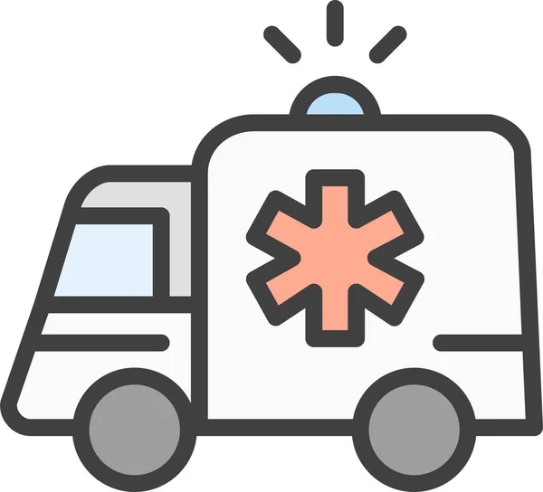 Ambulancia Coche Icono Emergencia — Vector de stock