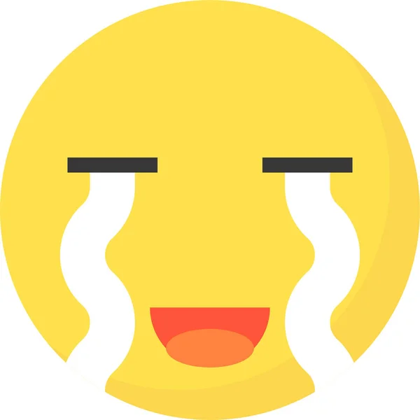 Emoticono Emoji Grito Icono Estilo Plano — Archivo Imágenes Vectoriales