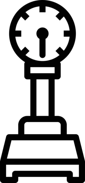 Escala Fitness Icono Peso Estilo Esquema — Vector de stock