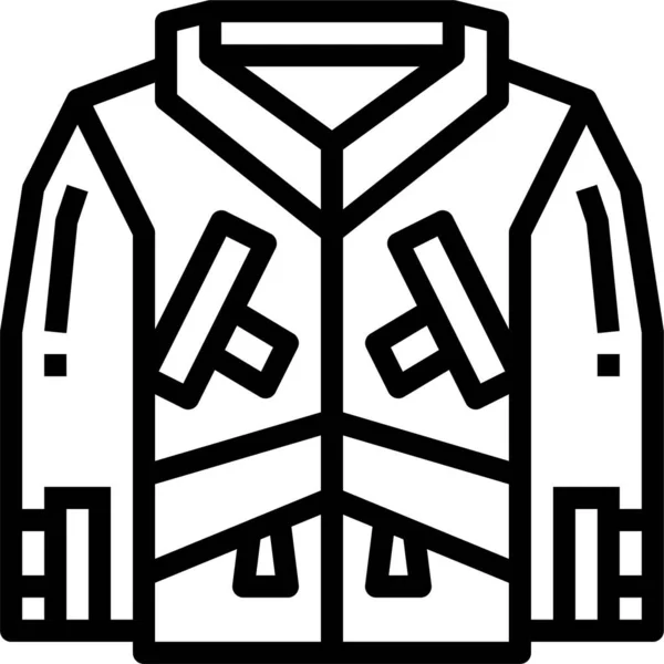 Coat Garment Jacket Icon Outline Style — Stock Vector