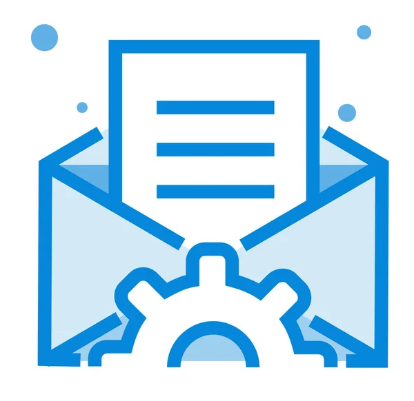 Email Gear Optimization Icon Filled Outline Style — Διανυσματικό Αρχείο