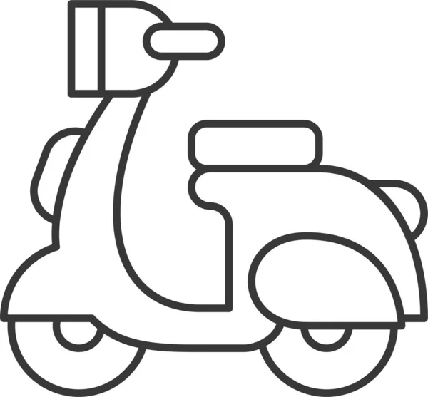 Transportation Motorbike Motorcycle Icon Outline Style — Stockový vektor