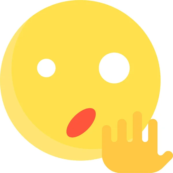 Emoji Icono Expresión Emoticono Estilo Plano — Vector de stock