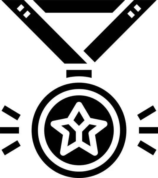 Медаль Чемпиона Твердом Стиле — стоковый вектор