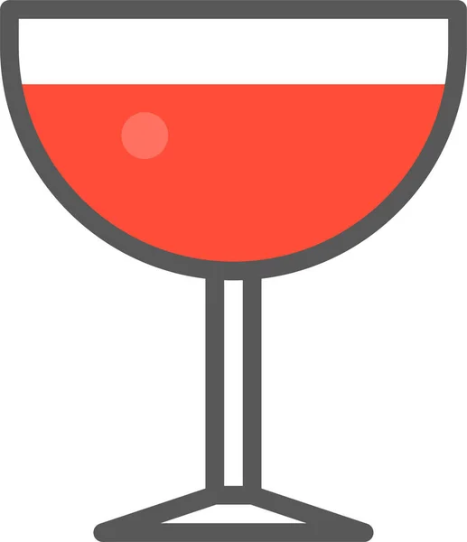 Alcohol Beverage Drinks Icon Filled Outline Style — Wektor stockowy