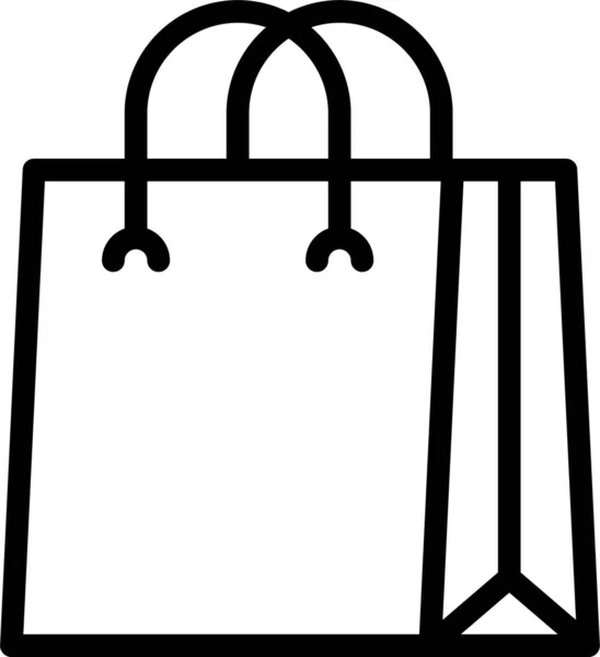 Tas Verkoop Pictogram Omtrek Stijl — Stockvector