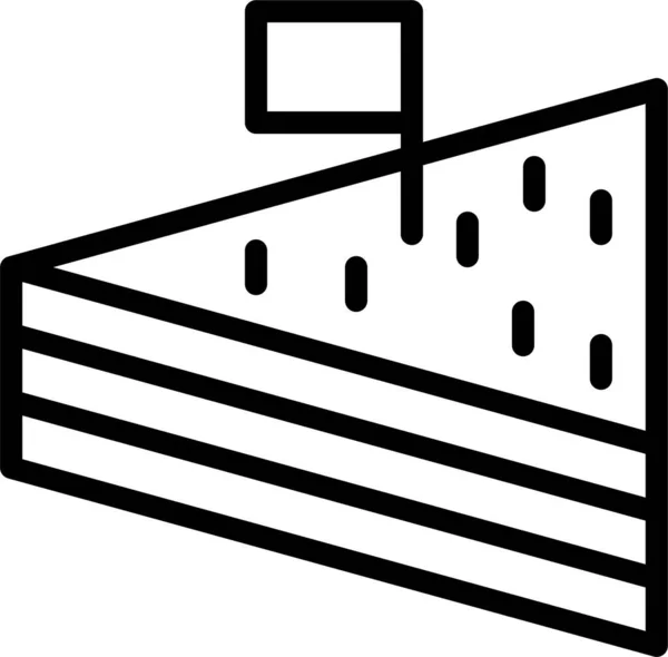 Brood Voedsel Hamburger Pictogram — Stockvector