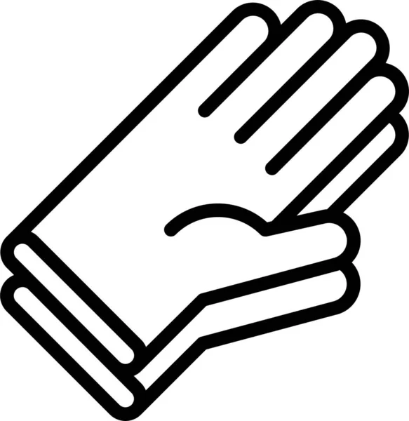 Γάντι Γάντια Προστασία Εικονίδιο Στυλ Περίγραμμα — Διανυσματικό Αρχείο