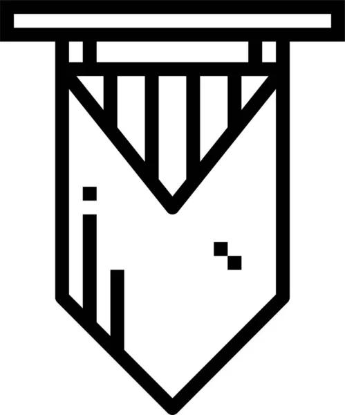Значок Національного Прапора Країни Стилі Контур — стоковий вектор